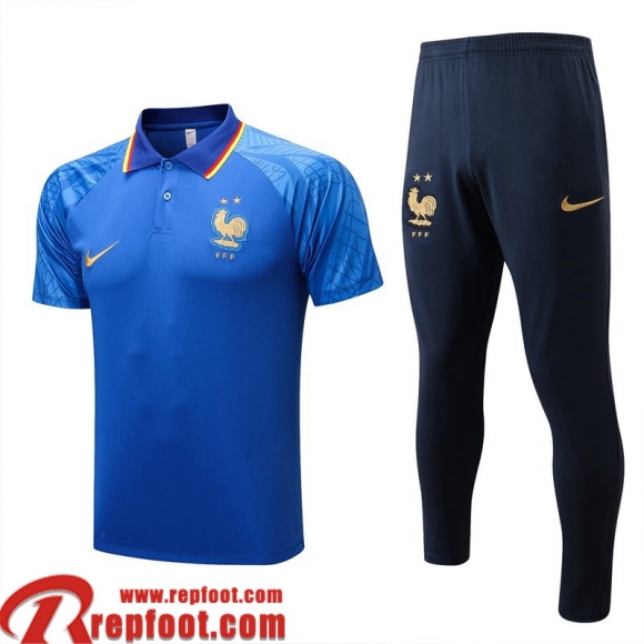 France Polo foot bleu Homme 22 23 PL560