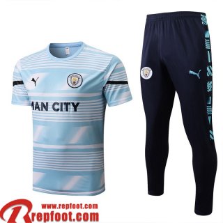 Manchester City T-Shirt bleu blanc Homme 22 23 PL564