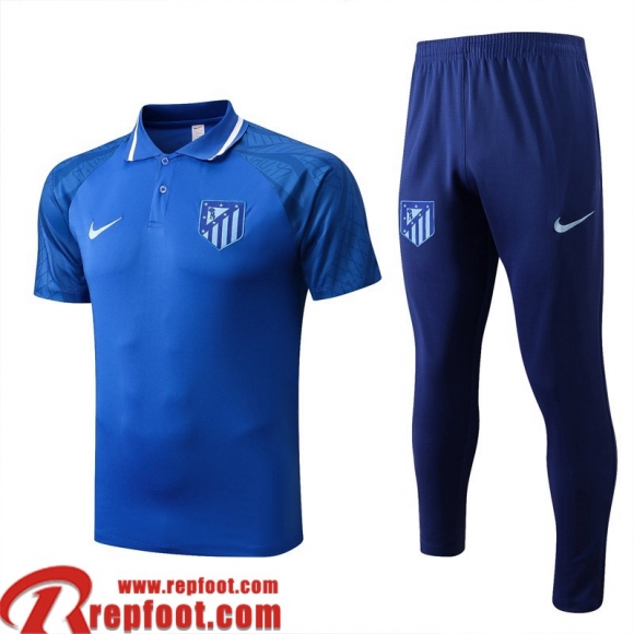 Atletico Madrid Polo foot bleu Homme 22 23 PL565