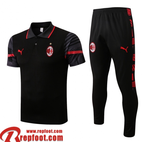 AC Milan Polo foot noir Homme 22 23 PL573 AC Milan Polo foot noir Homme 22 23 PL573