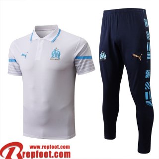Marseille Polo foot Blanc Homme 22 23 PL578