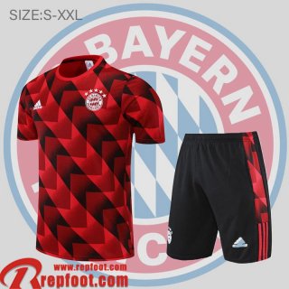 Bayern Munich T-Shirt rouge noir Homme 22 23 PL604