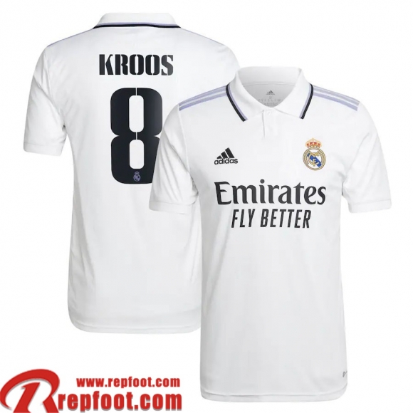 Real Madrid Maillot De Foot Domicile Homme 22 23 Kroos 8  Real Madrid Maillot De Foot Domicile Homme 22 23 Kroos 8