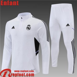 Real Madrid Survetement de Foot Blanc Enfant 22 23 TK295