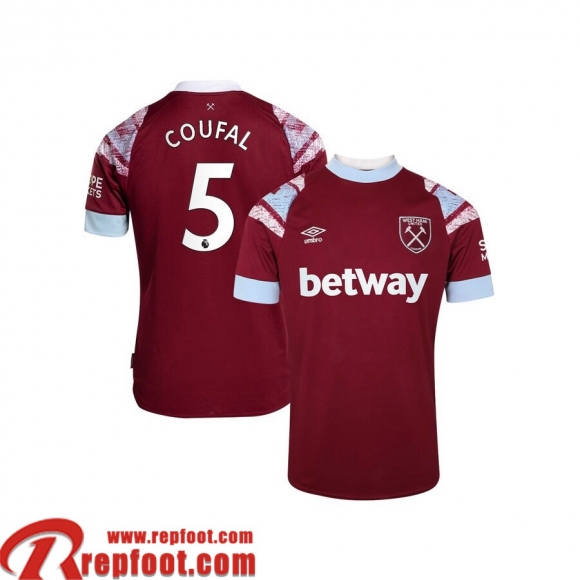 West Ham United Maillot De Foot Domicile Homme 22 23 Coufal 5