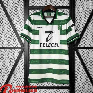 Sporting Lisbon Retro Maillots De Foot Domicile Manche Longue Homme 99/00 FG828