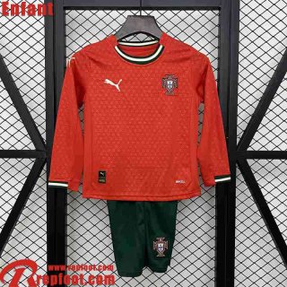 Portugal Maillots De Foot Domicile Manche Longue Enfant 2025