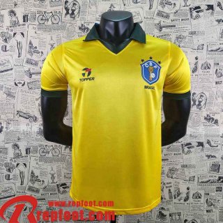 Bresil Retro Maillot De Foot World Cup Jaune Homme 1986 AG28