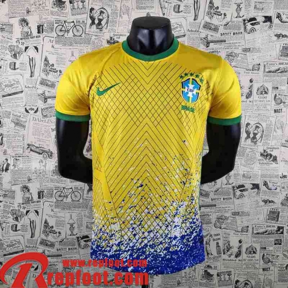 Bresil Maillot De Foot Jaune Homme AG29