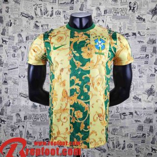 Bresil Maillot De Foot Vert jaunatre Homme 22 23 AG67