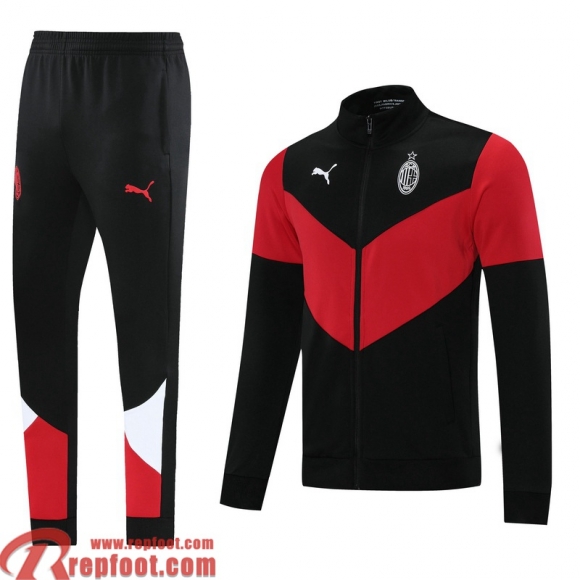 AC Milan Veste Foot Homme Noir rouge 2021 2022 JK103