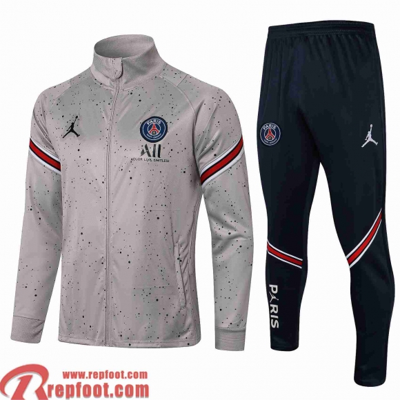 PSG Veste Foot Homme Gris clair 2021 2022 JK90