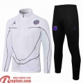 PSG Veste Foot Homme blanche 2021 2022 JK91