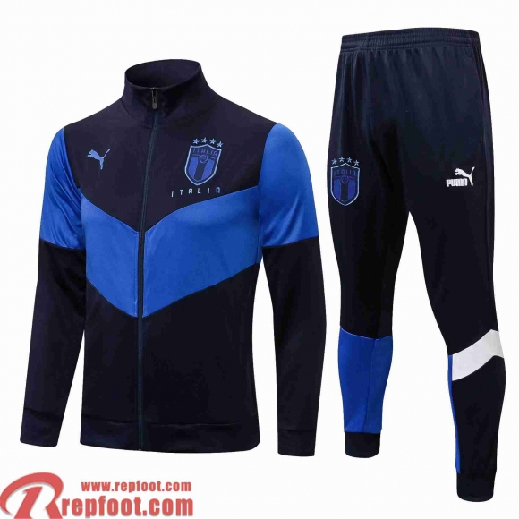 Italie Veste Foot Homme bleu 2021 2022 JK94