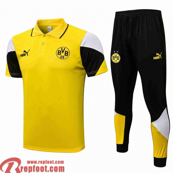 Dortmund Polo foot Homme jaune 2021 2022 PL108 Dortmund Polo foot Homme jaune 2021 2022 PL108