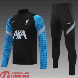 Liverpool Survetement Foot Homme bleu noir 2021 2022 TG50