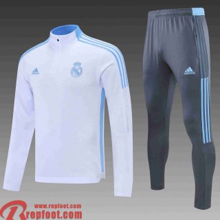 Real Madrid Survetement Foot Homme blanche 2021 2022 TG54
