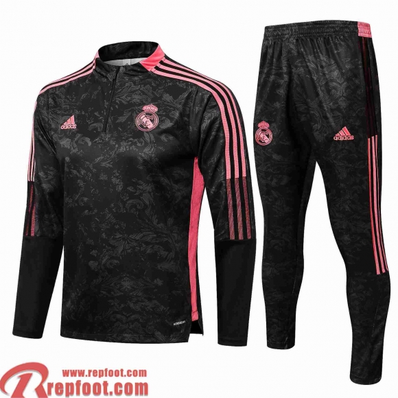 Real Madrid Survetement Foot Homme gris noir 2021 2022 TG78
