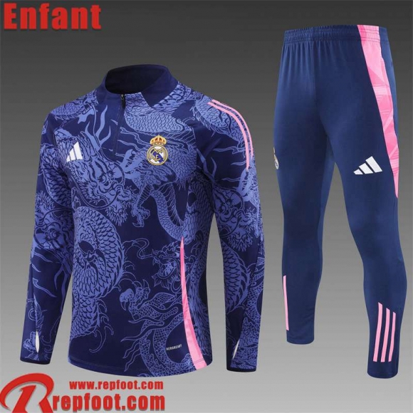 Real Madrid KIT: Survetement de Foot Enfant 24 25 C302  Real Madrid KIT: Survetement de Foot Enfant 24 25 C302