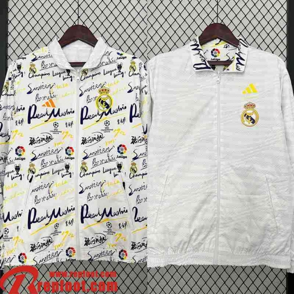 Real Madrid Coupe Vent Reversible Homme 24 25 D240  Real Madrid Coupe Vent Reversible Homme 24 25 D240