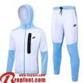 Sport Veste Foot - Sweat A Capuche Blanc Homme 23 24 JK785