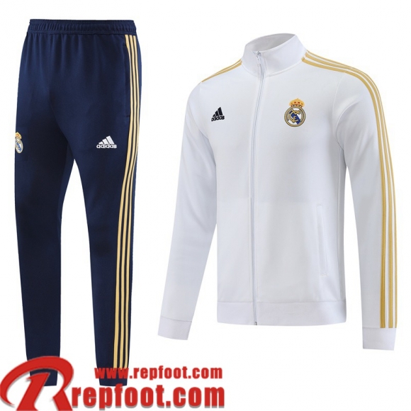 Real Madrid Veste Foot Blanc Homme 23 24 JK736