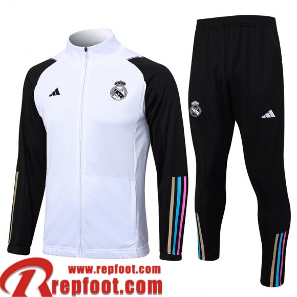 Real Madrid Veste Foot Blanc Homme 23 24 JK758