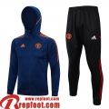 Manchester United Veste Foot - Sweat A Capuche bleu marine Homme 23 24 JK760