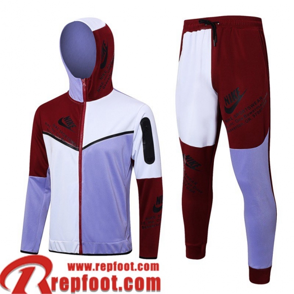 Sport Veste Foot - Sweat A Capuche Violet Homme 23 24 JK763  Sport Veste Foot - Sweat A Capuche Violet Homme 23 24 JK763