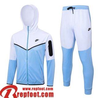 Sport Veste Foot - Sweat A Capuche bleu ciel Homme 23 24 JK766