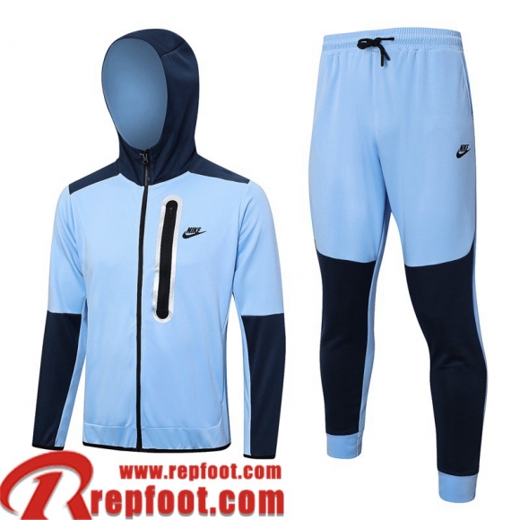 Sport Veste Foot - Sweat A Capuche bleu ciel Homme 23 24 JK773