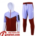 Sport Veste Foot - Sweat A Capuche bleu rouge foncé Homme 23 24 JK779