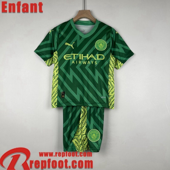 Manchester City Maillot De Foot Gardiens De But Enfant 23 24 MK41