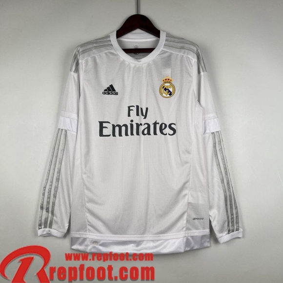 Real Madrid Retro Maillot De Foot Manche Longue Domicile Homme Manche Longue 15/16 FG296