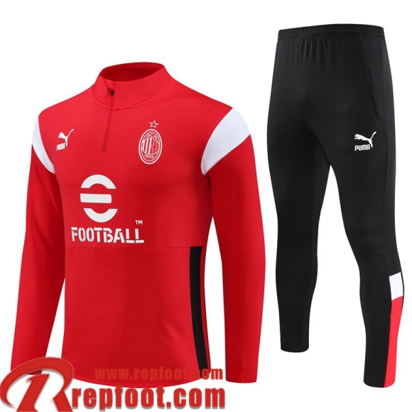 AC Milan Survetement de Foot rouge Homme 23 24 TG845  AC Milan Survetement de Foot rouge Homme 23 24 TG845