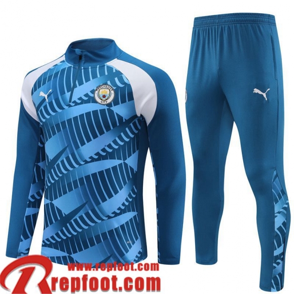 Manchester City Survetement de Foot bleu Homme 23 24 TG856