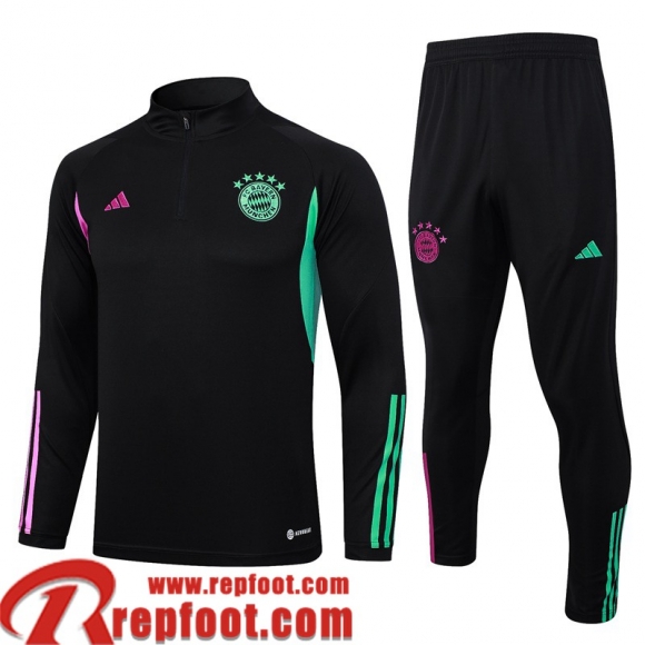 Bayern Munich Survetement de Foot noir Homme 23 24 TG869