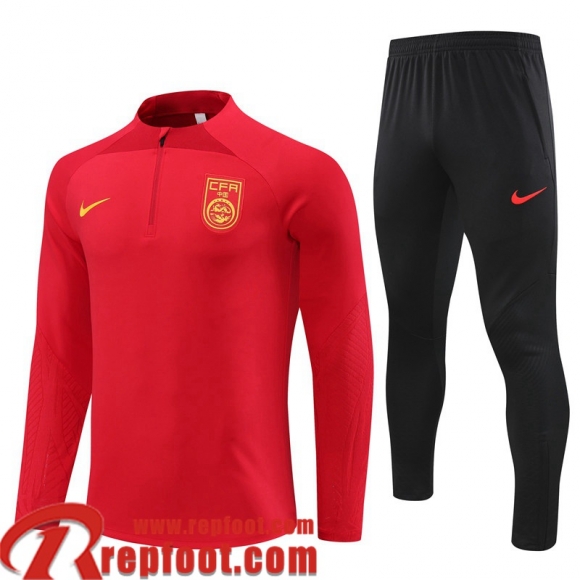 China Survetement de Foot rouge Homme 23 24 TG823 China Survetement de Foot rouge Homme 23 24 TG823