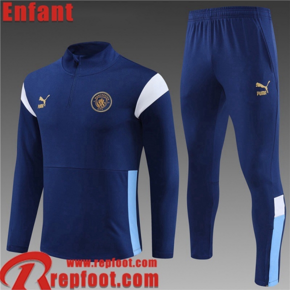 Manchester City Survetement de Foot bleu marine Enfant 23 24 TK638