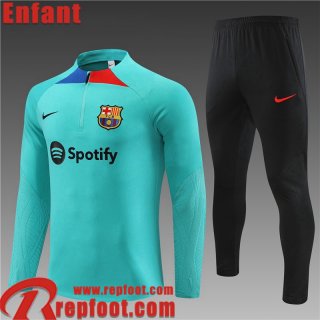 Barcelone Survetement de Foot bleu clair Enfant 23 24 TK641