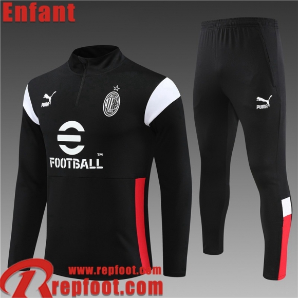 AC Milan Survetement de Foot noir Enfant 23 24 TK644