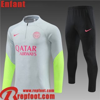 PSG Survetement de Foot gris clair Enfant 23 24 TK646