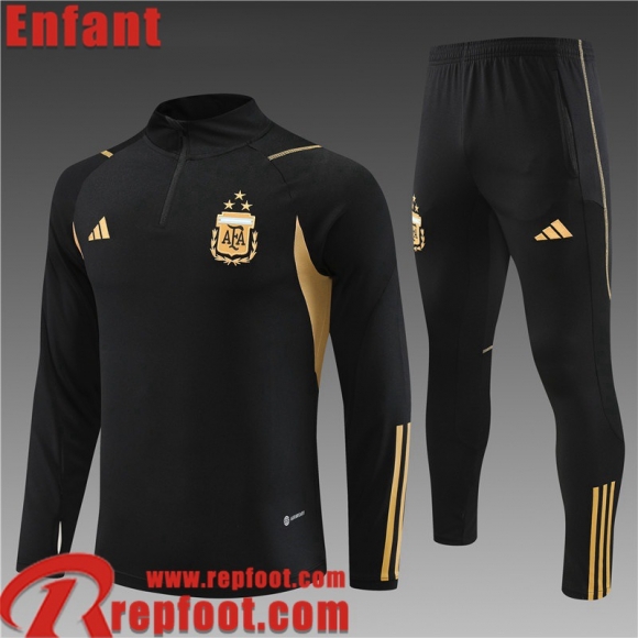 Argentine Survetement de Foot noir Enfant 23 24 TK649