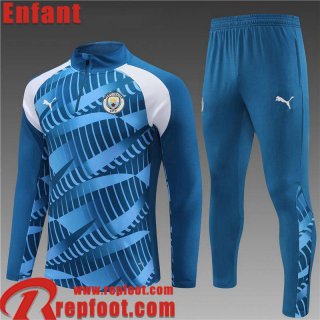 Manchester City Survetement de Foot bleu Enfant 23 24 TK656