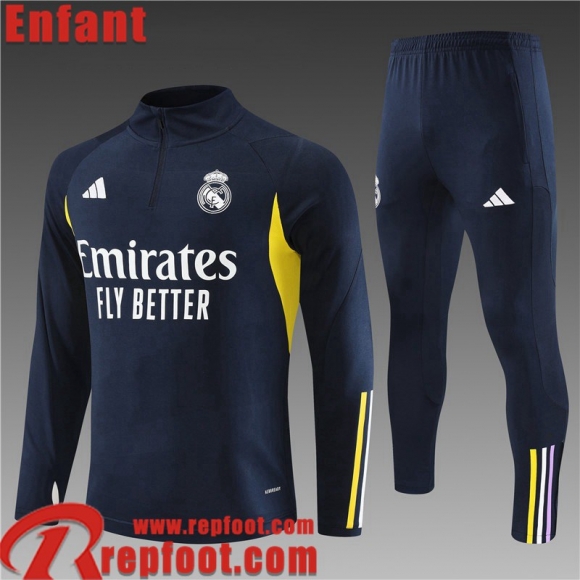 Real Madrid Survetement de Foot bleu marine Enfant 23 24 TK660