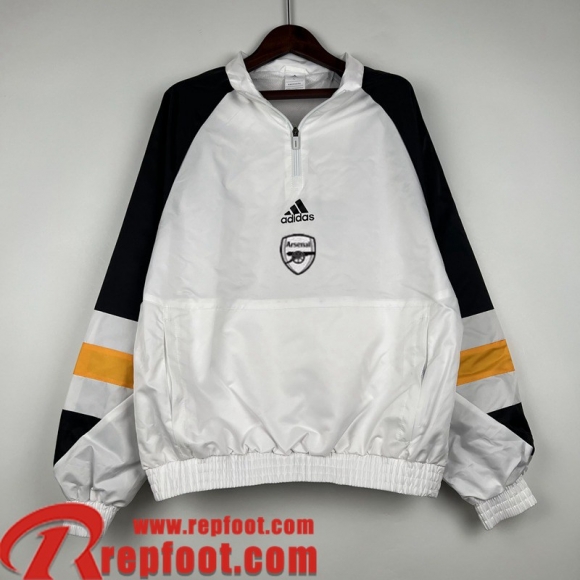 Arsenal Coupe Vent Blanc Homme 23 24 WK473  Arsenal Coupe Vent Blanc Homme 23 24 WK473