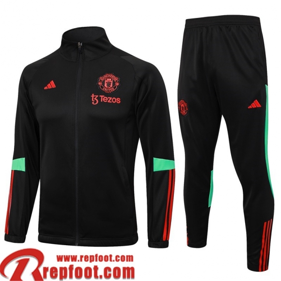 Manchester United Veste Foot noir Homme 23 24 JK796