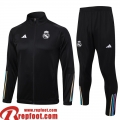 Real Madrid Veste Foot noir Homme 23 24 JK799  Real Madrid Veste Foot noir Homme 23 24 JK799