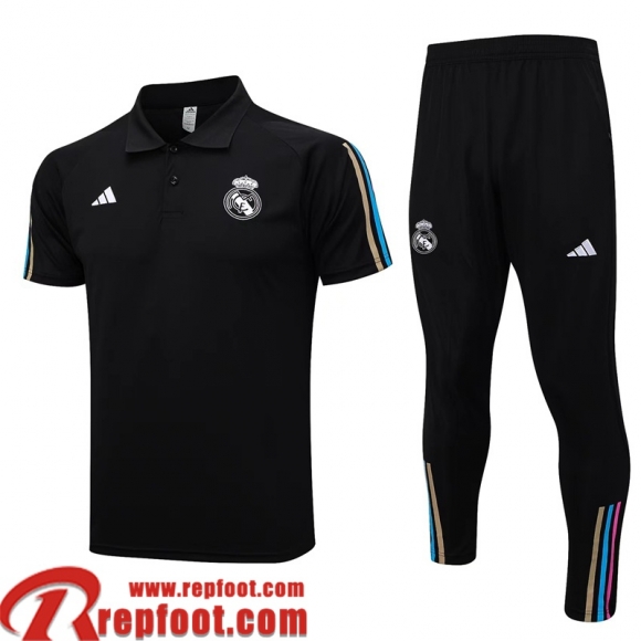 Real Madrid Polo foot noir Homme 23 24 PL697 Real Madrid Polo foot noir Homme 23 24 PL697