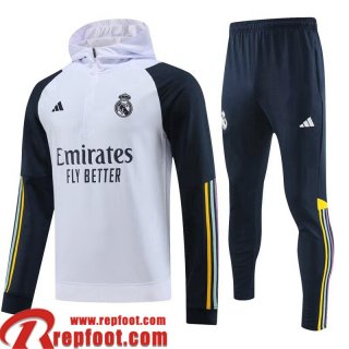 Real Madrid Sweatshirt Foot Blanc Homme 23 24 SW71